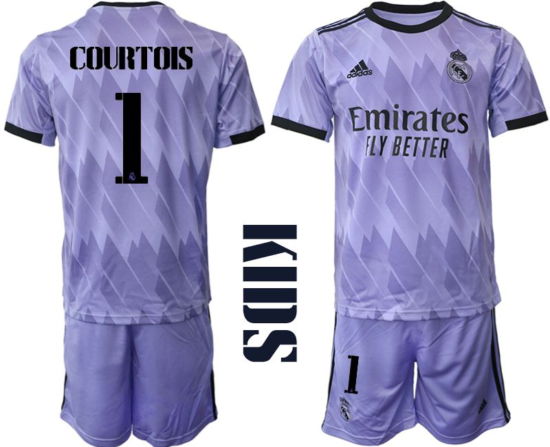 Youth 2022-2023 Club Real Madrid away purple #1 Soccer Jersey->youth soccer jersey->Youth Jersey